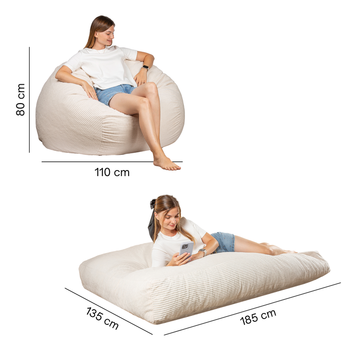 Pouf Lit Convertible 2en1