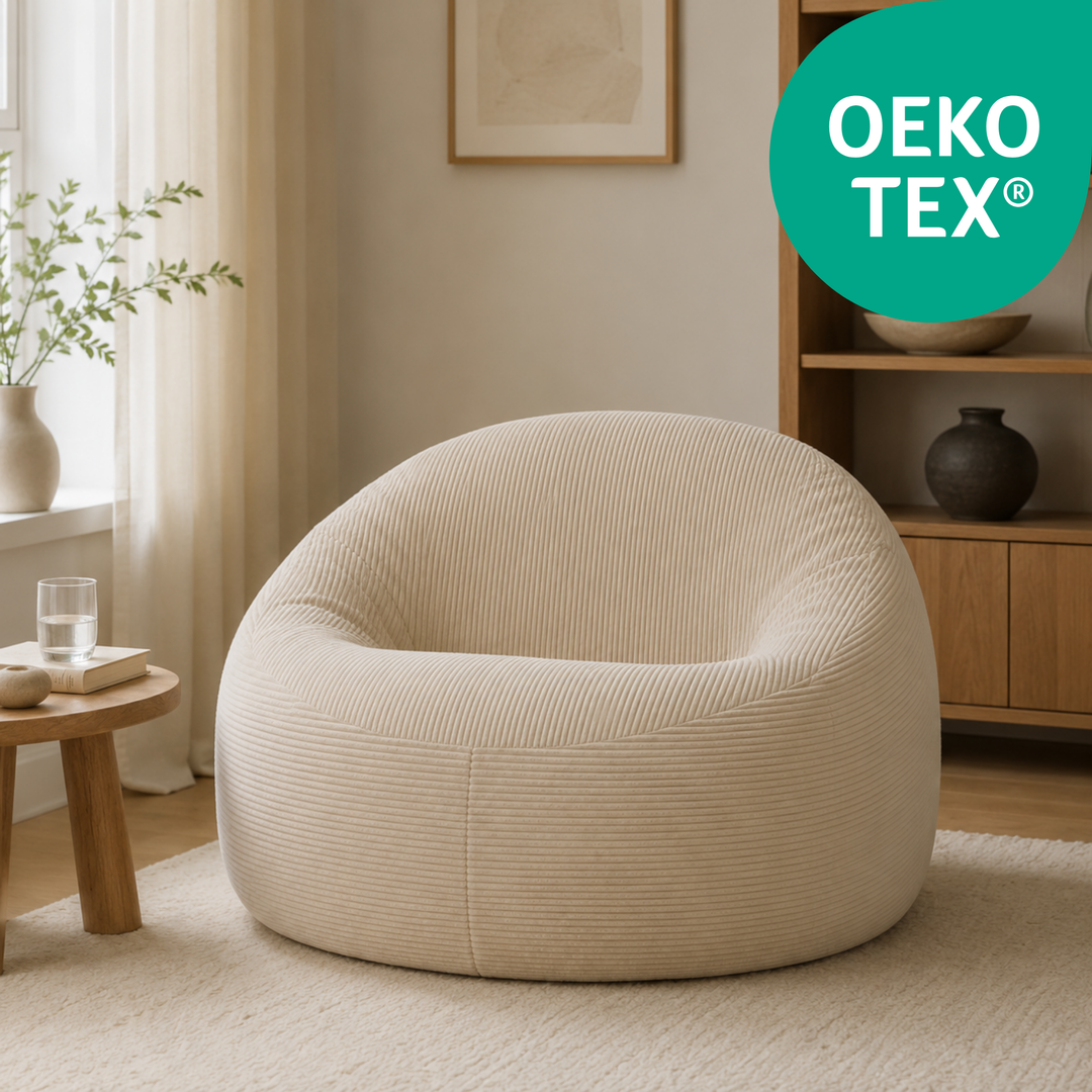 Pouf déhoussable Velours Côtelé Épais - 100cm