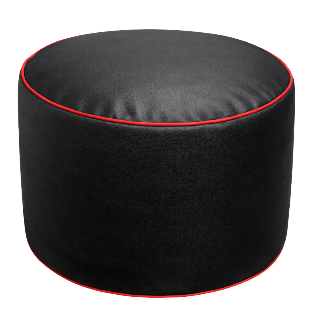 Pouf gaming en similicuir - 100x110 cm + Repose-pieds