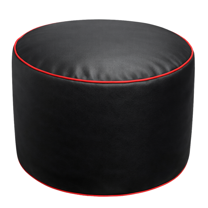 Pouf gaming en similicuir - 100x110 cm + Repose-pieds