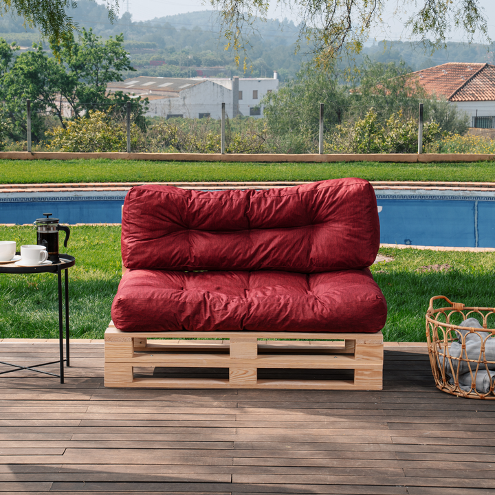 Lot Assise/Dossier Coussin Palette