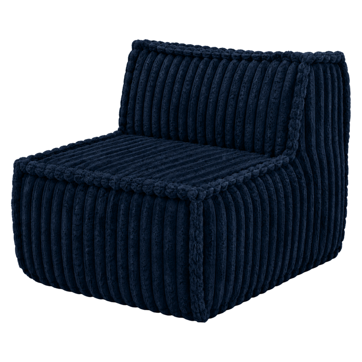 Module central déhoussable - Pour canapé modulable - Fourrure côtelée - 90x82 cm