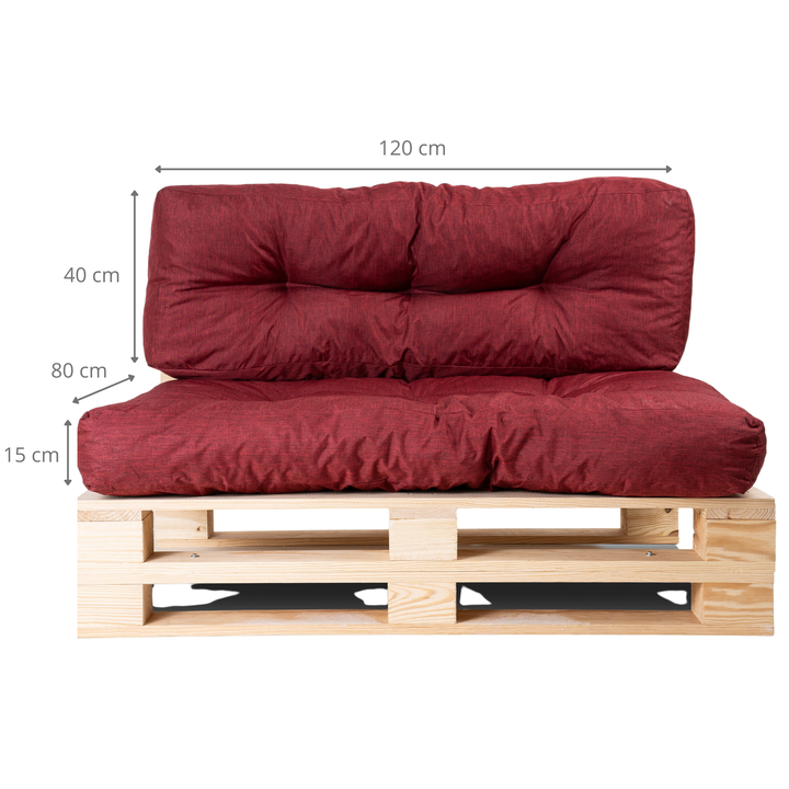 Lot Assise/Dossier Coussin Palette