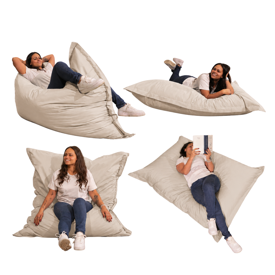 Pouf Extérieur Imperméable Déhoussable Anti-UV - 140x180 Cm