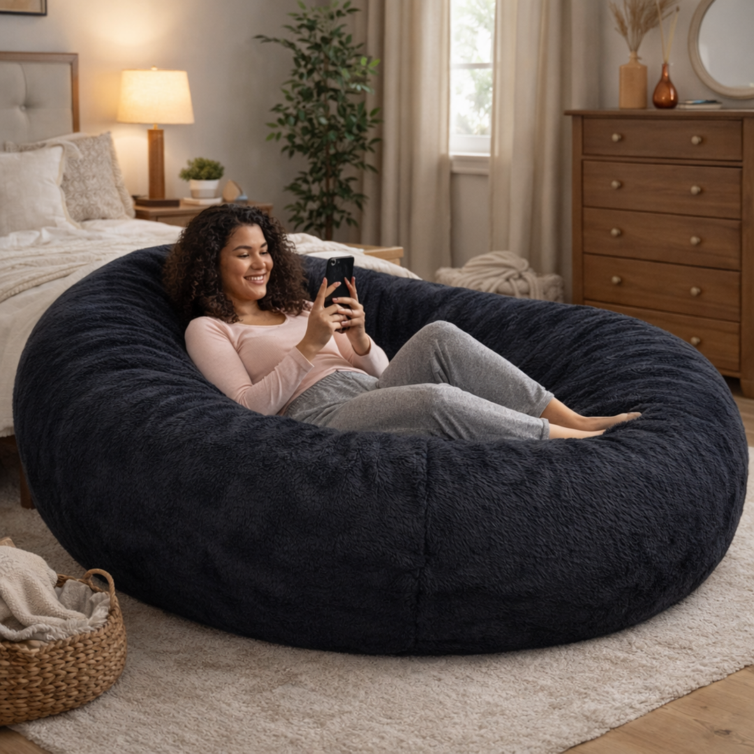 Pouf Long Géant Fourrure - 160 Cm