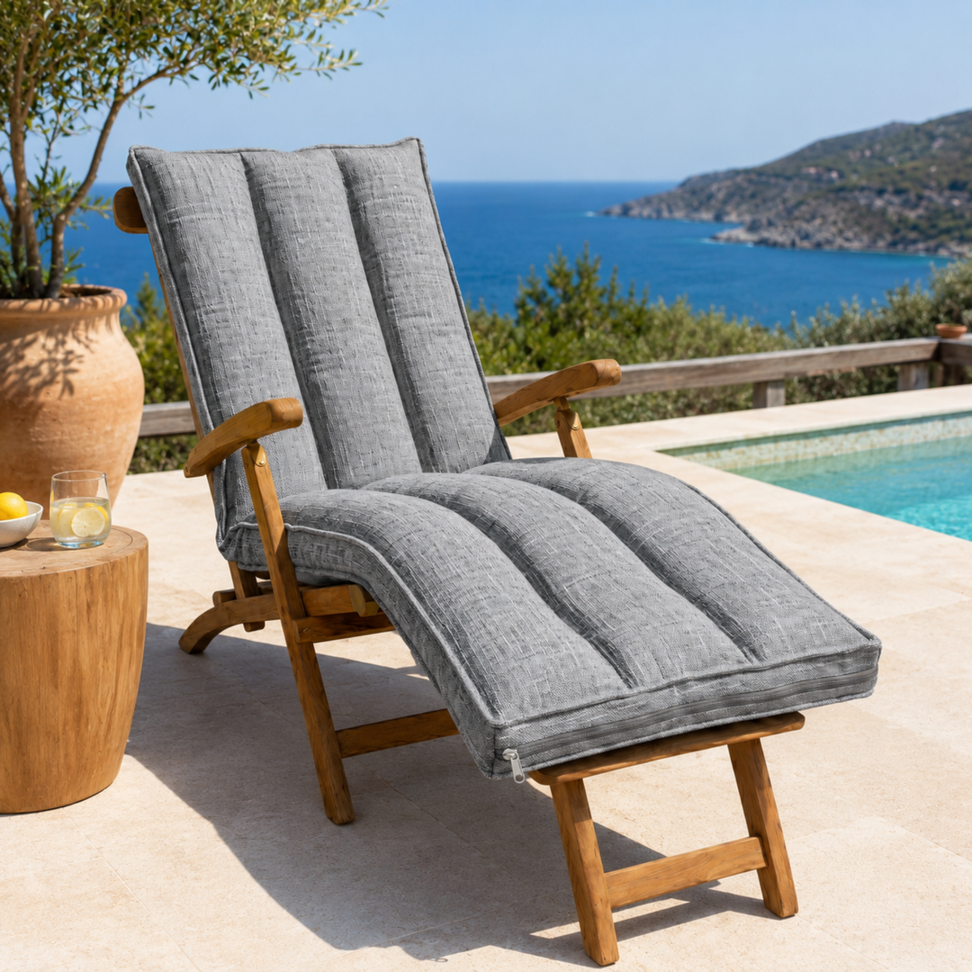 Coussin bain de soleil déhoussable - 190x60x15 cm