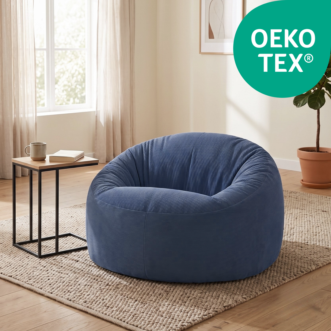 Pouf déhoussable Velours Côtelé - 100 cm