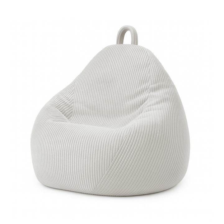 Pouf Poire Velours Côtelé Déhoussable - 80x70 Cm