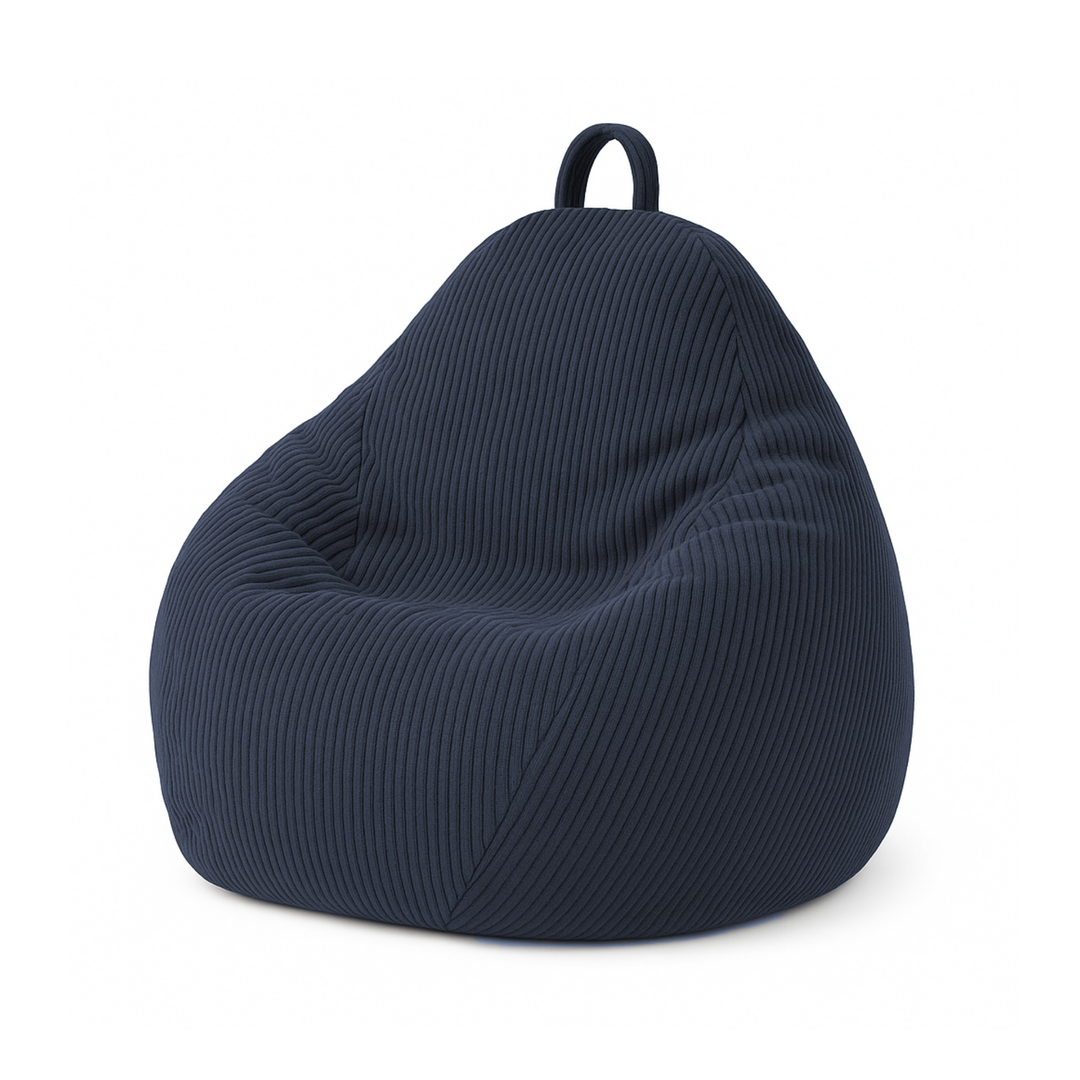 Pouf Poire Velours Côtelé Déhoussable - 80x70 Cm