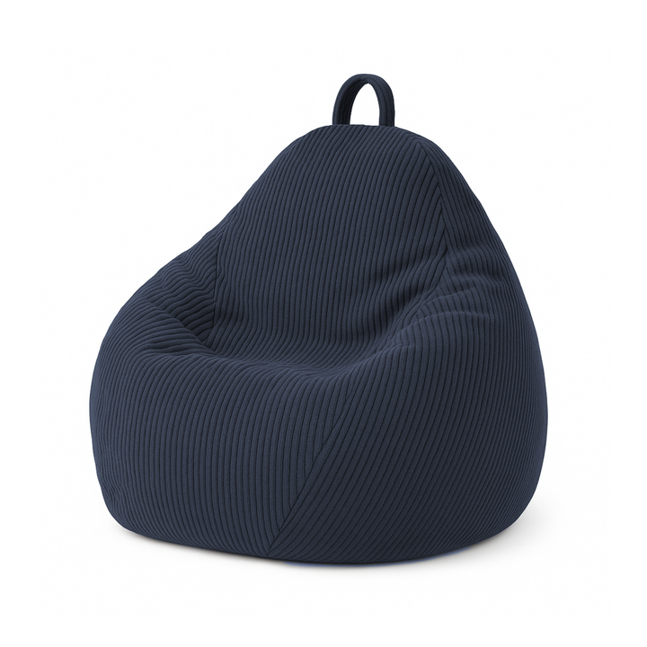 Pouf Poire Velours Côtelé Déhoussable - 80x70 Cm