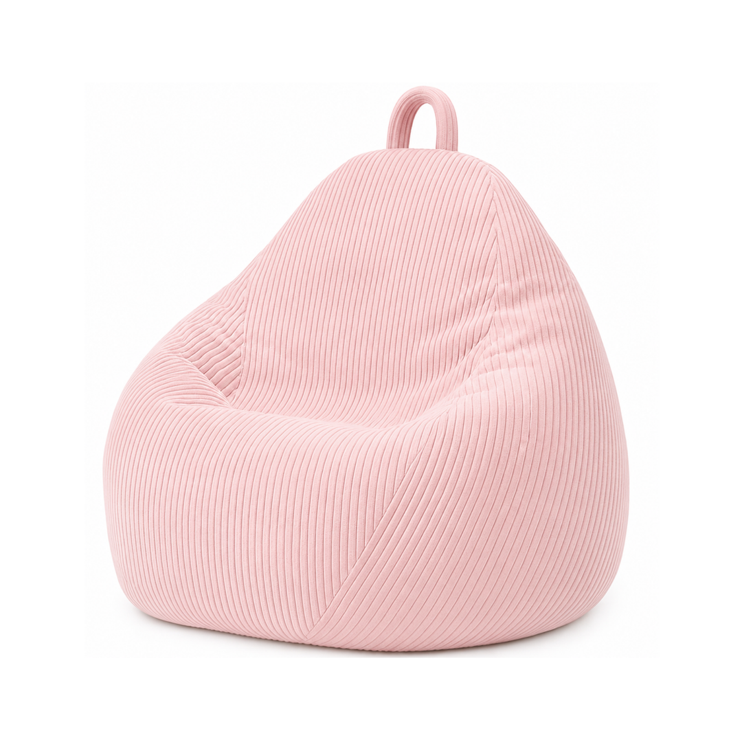 Pouf Poire Velours Côtelé Déhoussable - 80x70 Cm