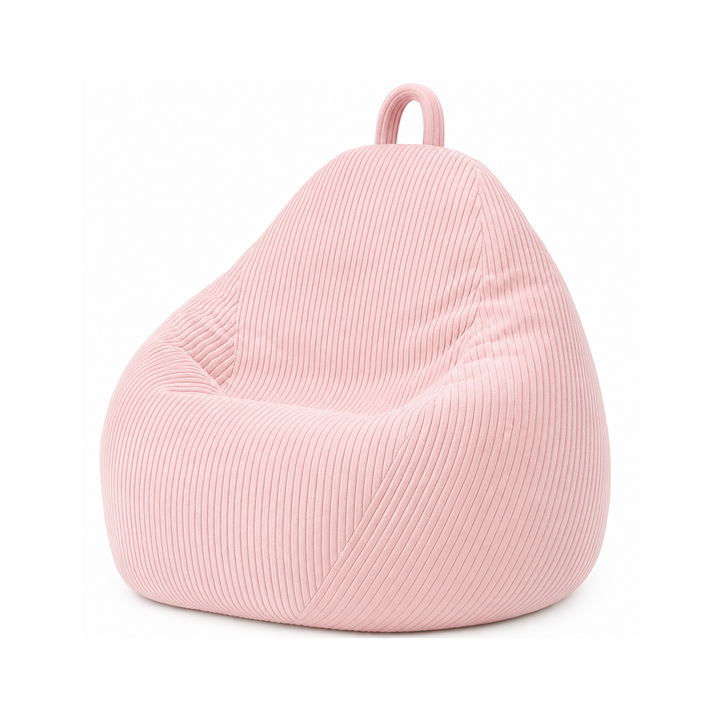 Pouf Poire Velours Côtelé Déhoussable - 80x70 Cm