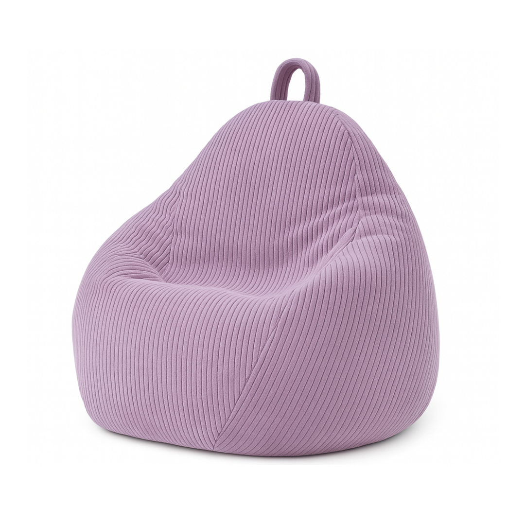 Pouf Poire Velours Côtelé Déhoussable - 80x70 Cm