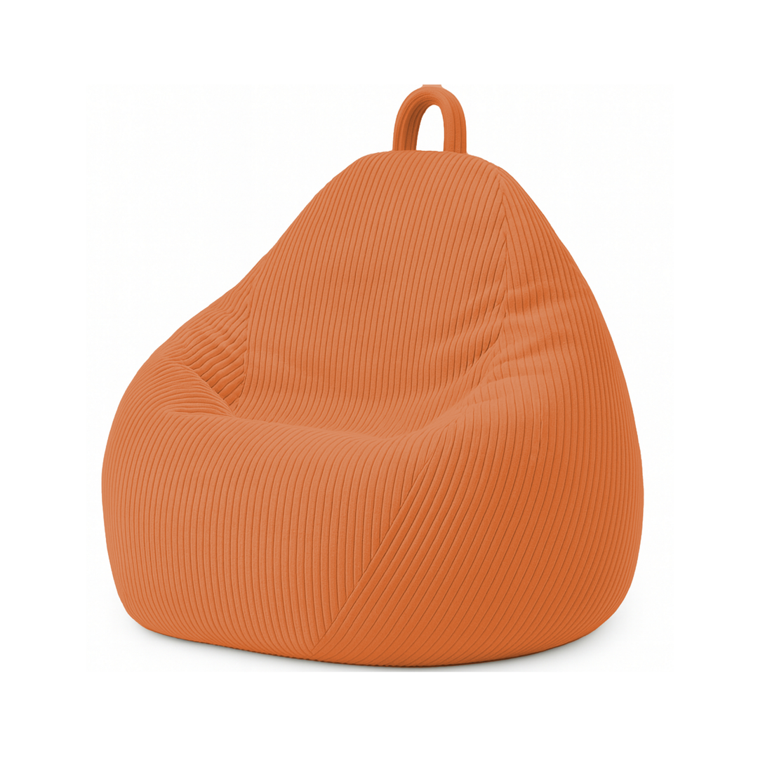 Pouf Poire Velours Côtelé Déhoussable - 80x70 Cm