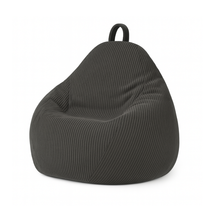 Pouf Poire Velours Côtelé Déhoussable - 80x70 Cm
