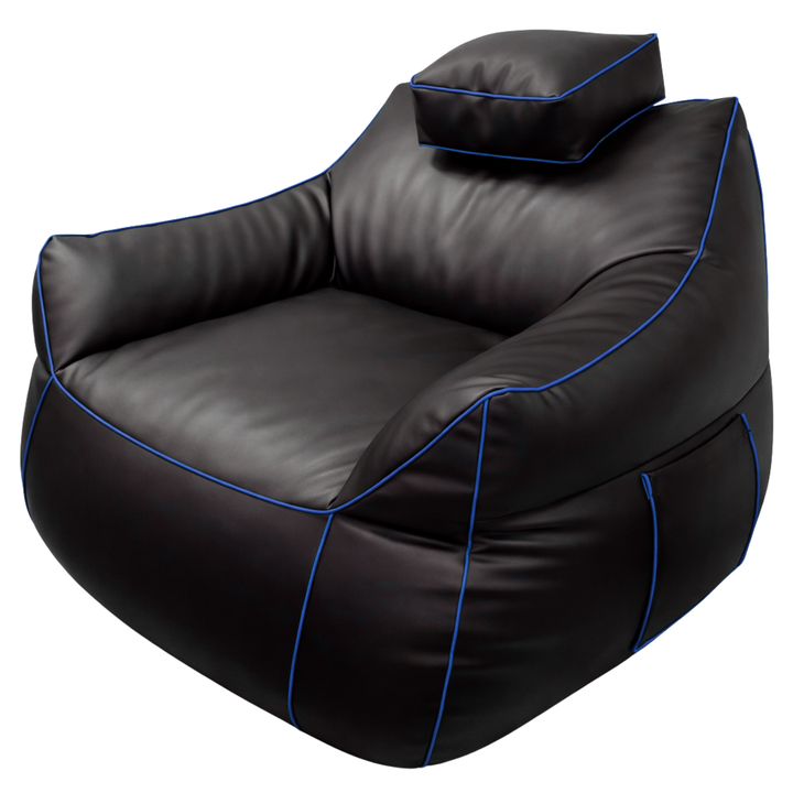 Pouf gaming en similicuir - 100x110 cm + Repose-pieds