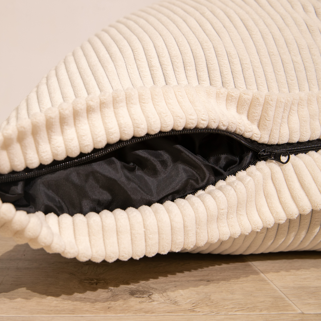 Pouf Velours Côtelé Déhoussable - 140x180 Cm