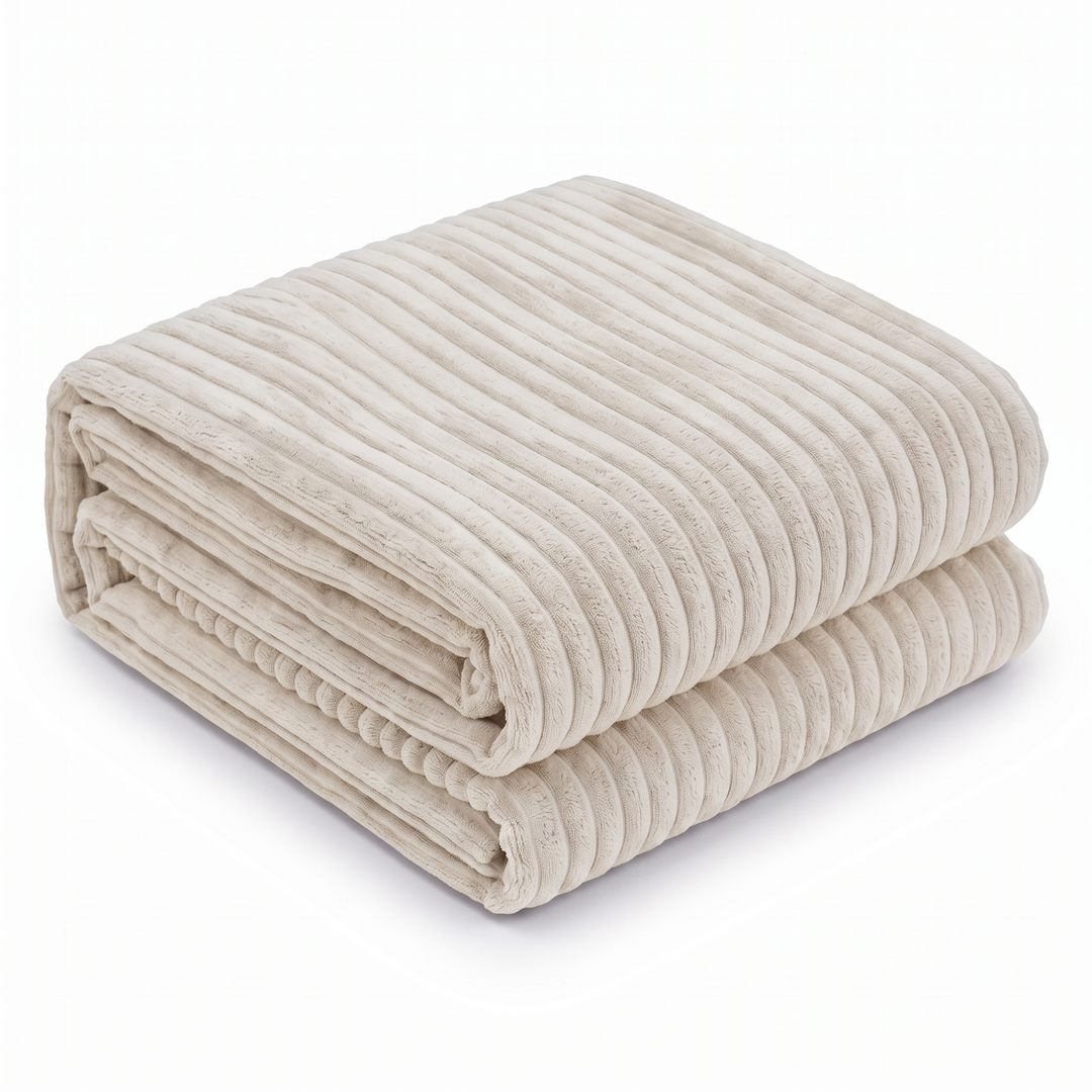 Housse Pouf XXL En Velours Côtelé - 110 X 100 Cm