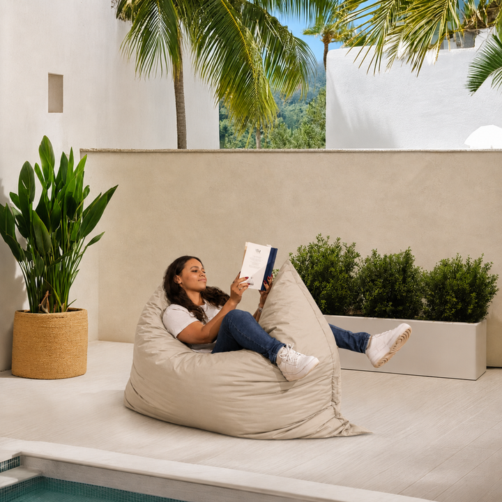 Pouf Extérieur Imperméable Déhoussable Anti-UV - 140x180 Cm