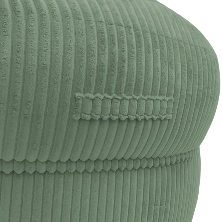Pouf XXL Déhoussable En Velours Côtelé - 110 X 100 Cm