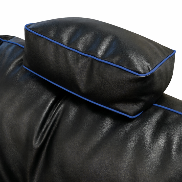 Pouf gaming en similicuir - 100x110 cm + Repose-pieds