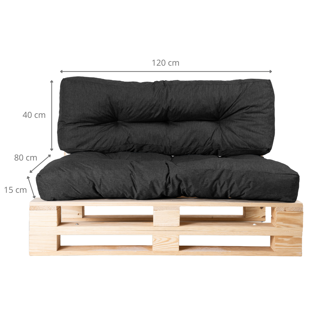 Lot Assise/Dossier Coussin Palette