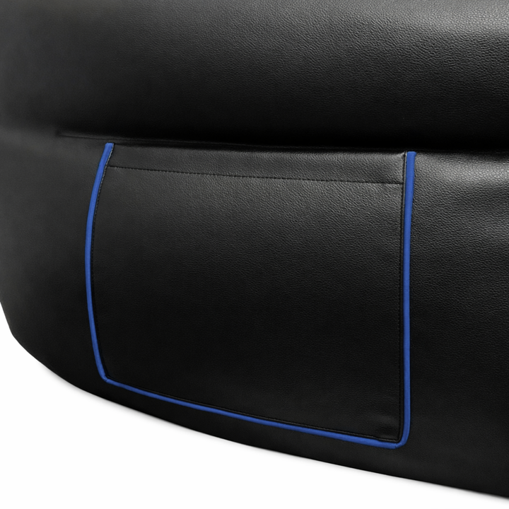 Pouf gaming en similicuir - 100x110 cm + Repose-pieds