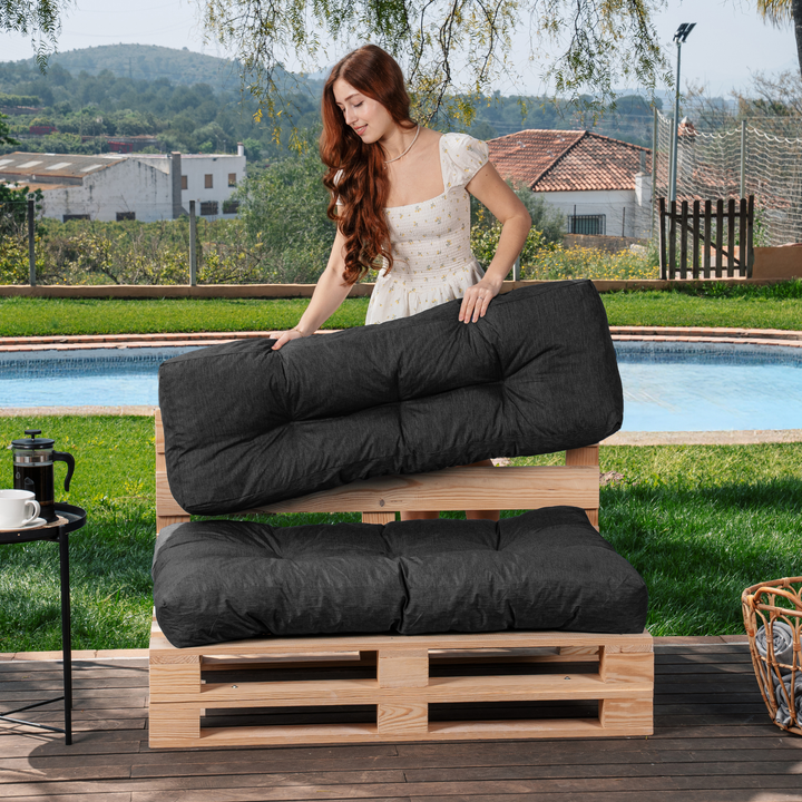 Lot Assise/Dossier Coussin Palette