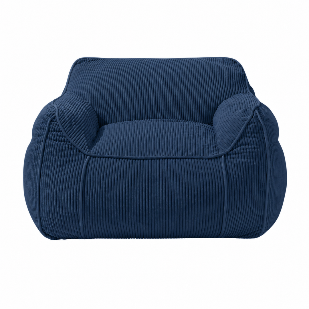 Pouf Fauteuil Velours Côtelé - 100x110 Cm