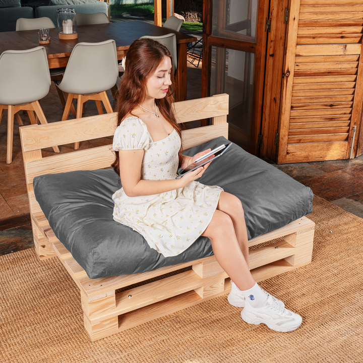 Coussin Palette Déhoussable Imperméable - Assise 120x80 Cm