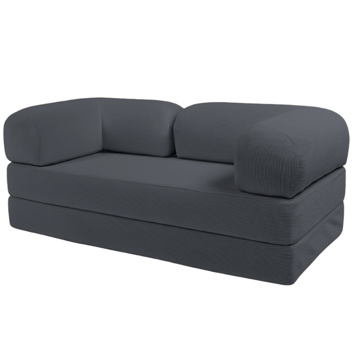 Canapé Lit Compressé Modulable 2 Places Velours Côtelé - 90 X 180 Cm