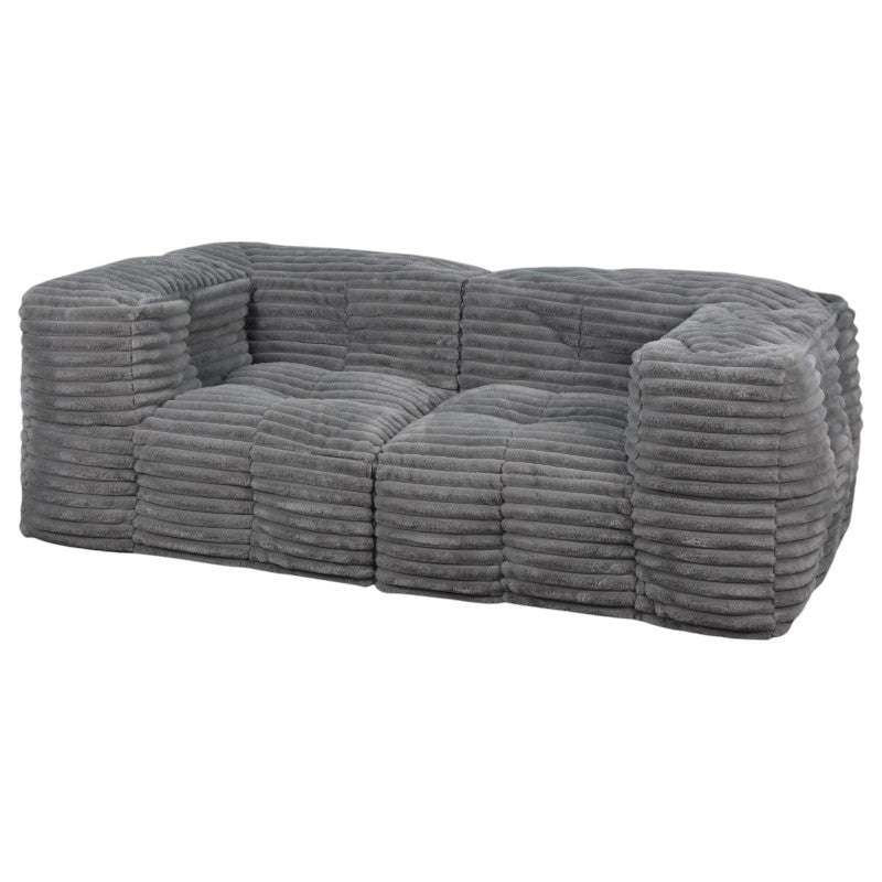 Canapé Modulable Fourrure Côtelé - 90x180 Cm