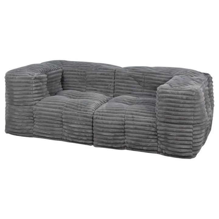 Canapé Modulable Fourrure Côtelé - 90x180 Cm