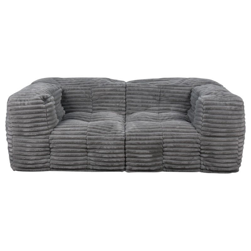 Canapé Modulable Fourrure Côtelé - 90x180 Cm