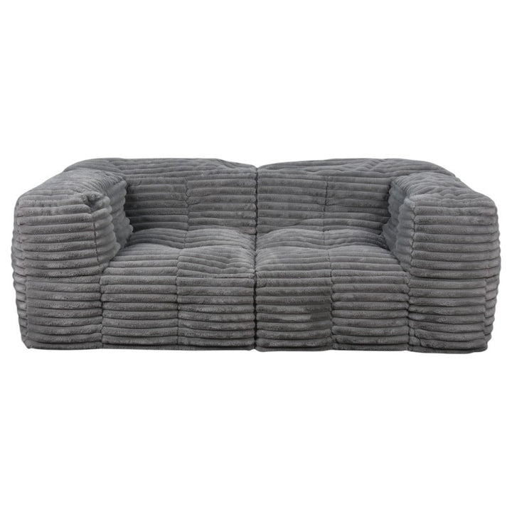 Canapé Modulable Fourrure Côtelé - 90x180 Cm