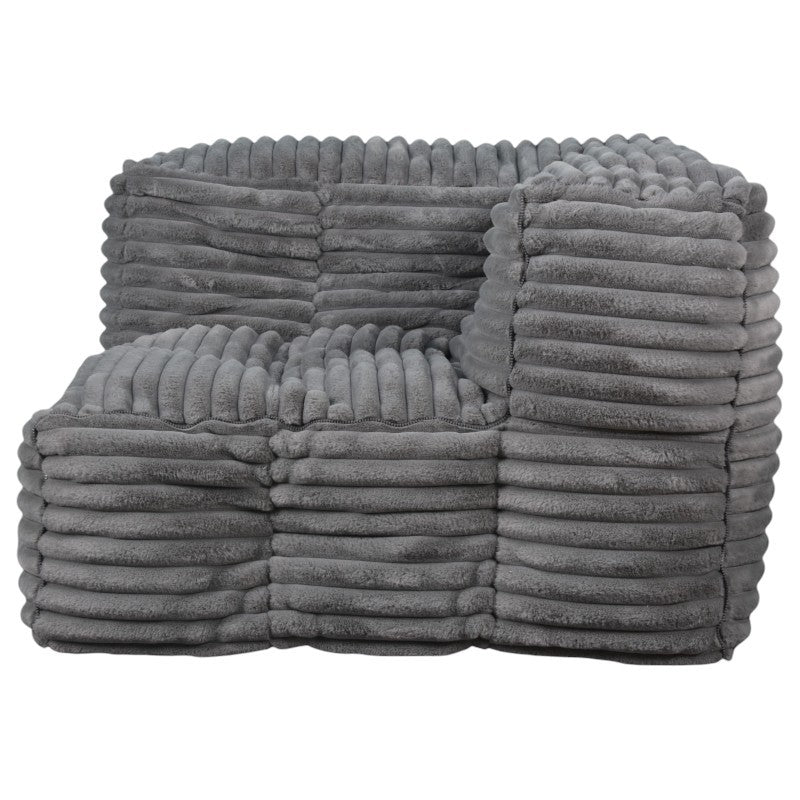 Canapé Modulable Fourrure Côtelé - 90x180 Cm