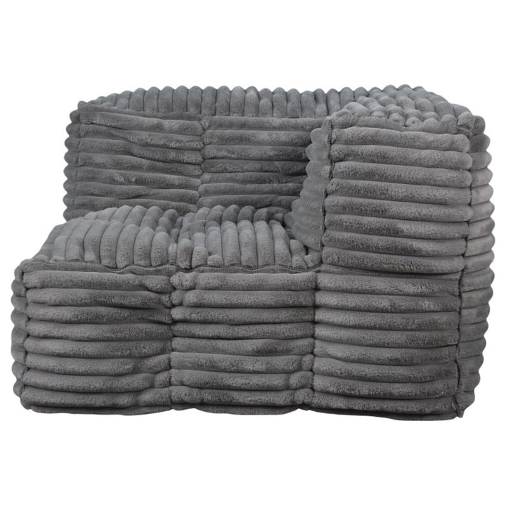 Canapé Modulable Fourrure Côtelé - 90x180 Cm