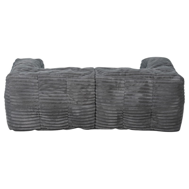 Canapé Modulable Fourrure Côtelé - 90x180 Cm