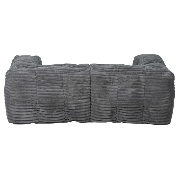 Canapé Modulable Fourrure Côtelé - 90x180 Cm