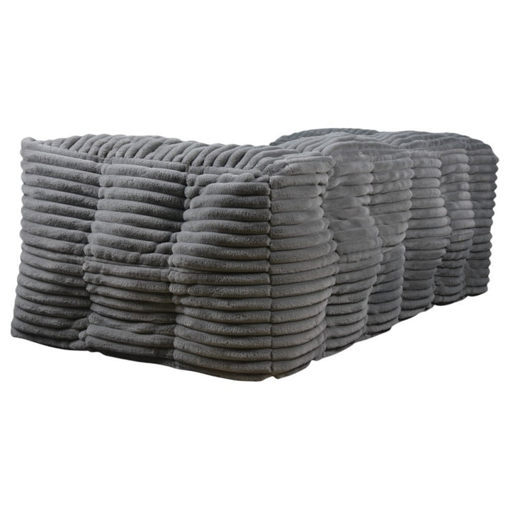 Canapé Modulable Fourrure Côtelé - 90x180 Cm