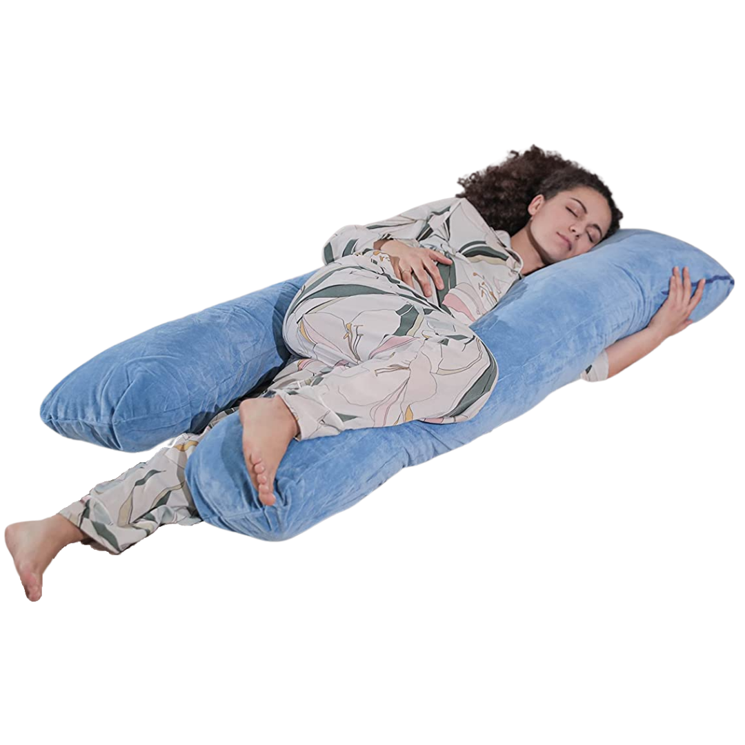Coussin De Grossesse Velours - 140x80 Cm