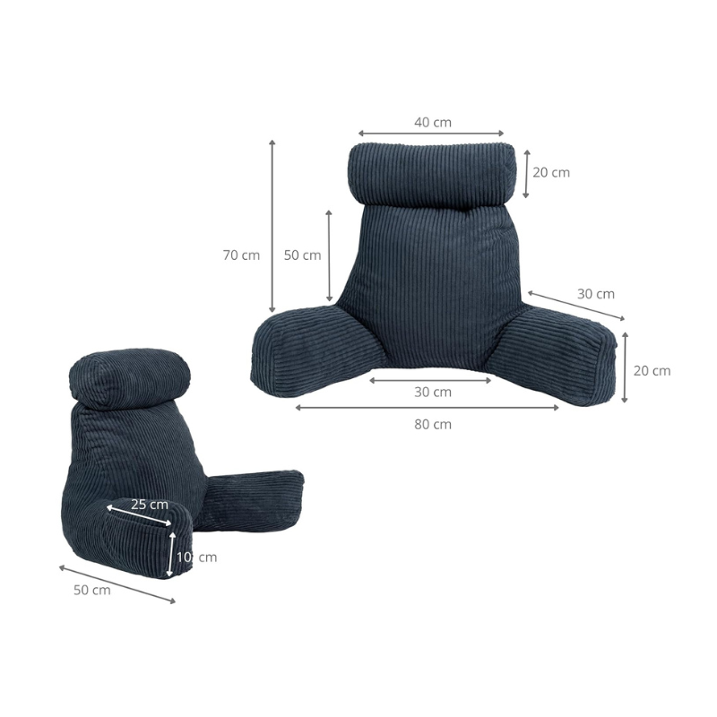 Coussin De Lecture Déhoussable Velours Côtelé