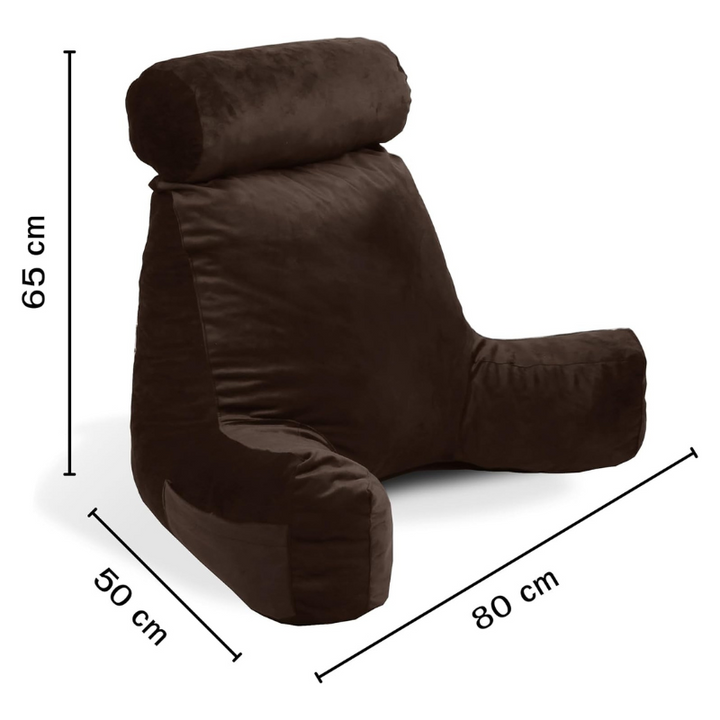 Coussin De Lecture Velours - 65x80 Cm
