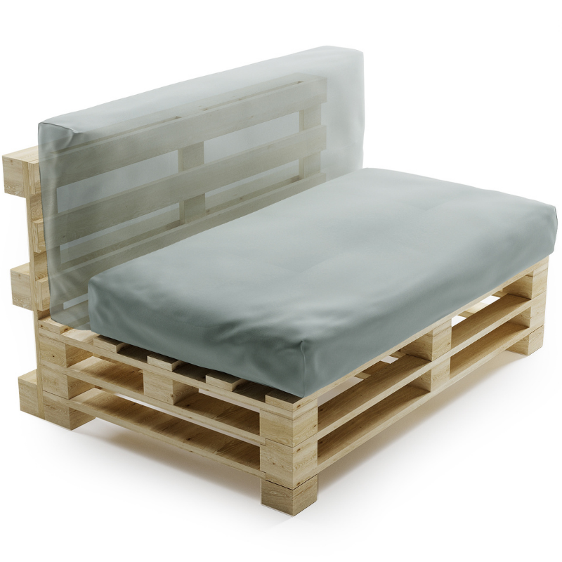 Coussin Palette Déhoussable Imperméable - 120x60 Cm