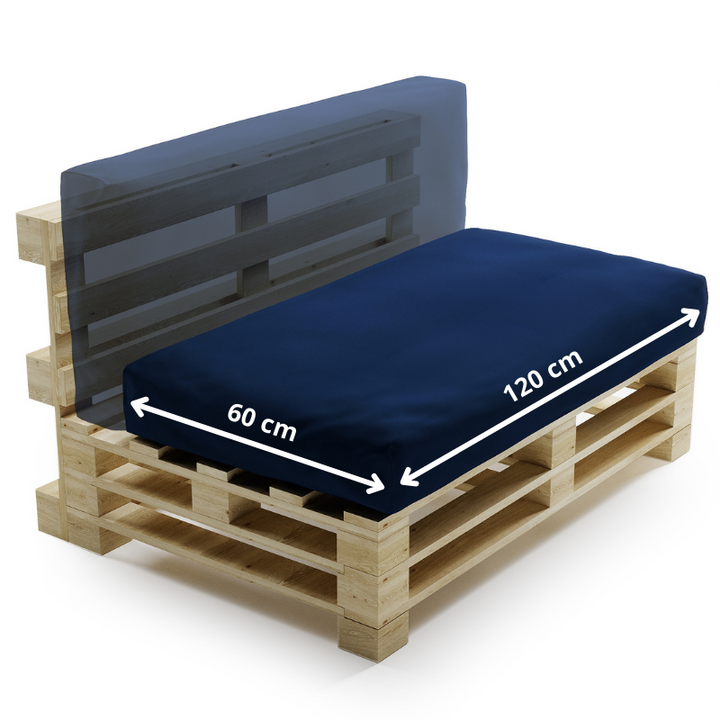 Coussin Palette Déhoussable Imperméable - 120x60 Cm