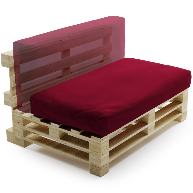 Coussin Palette Déhoussable Imperméable - 120x60 Cm
