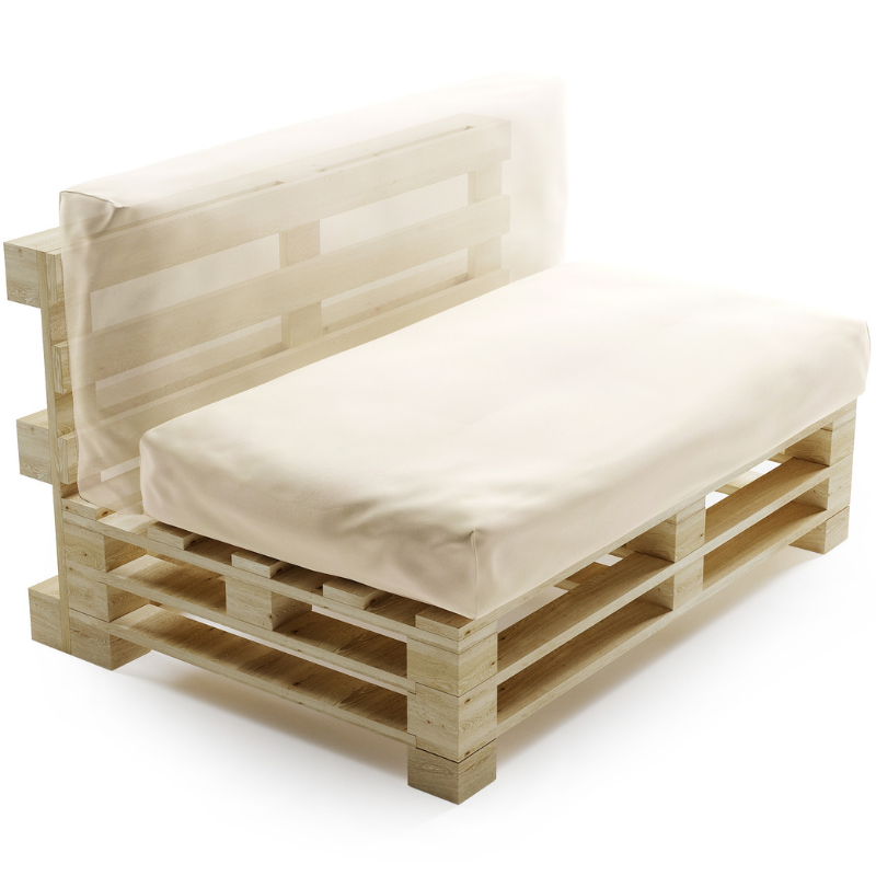 Coussin Palette Déhoussable Imperméable - 120x60 Cm