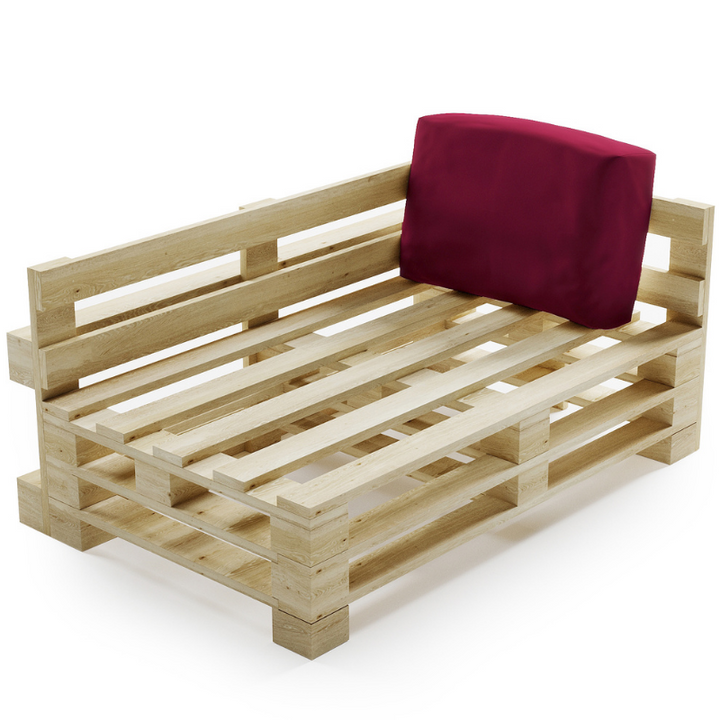 Coussin Palette Déhoussable Imperméable - Angle 60x40 Cm