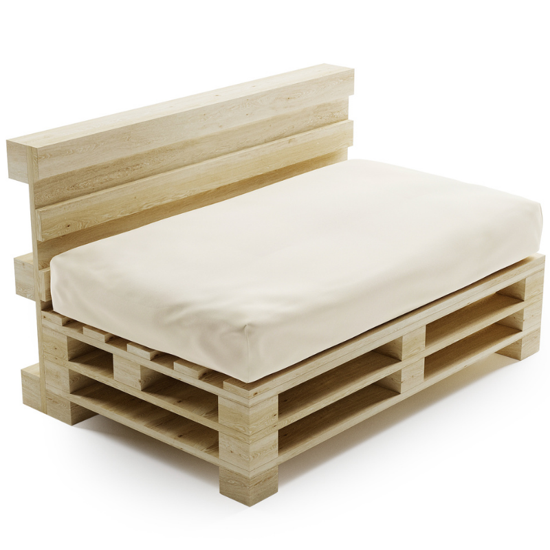 Coussin Palette Déhoussable Imperméable - Assise 120x80 Cm