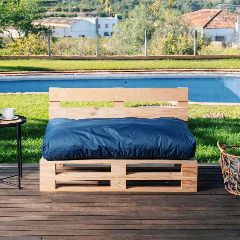Coussin Palette Déhoussable Imperméable - Assise 120x80 Cm